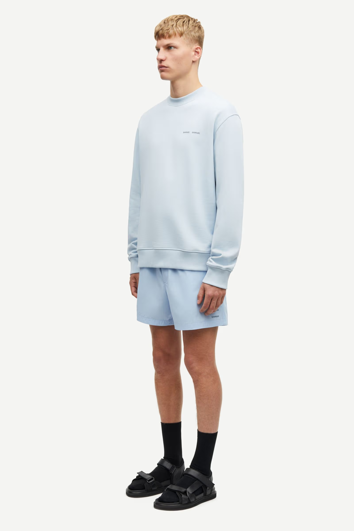 SAMSØE SAMSØE | Le sweat à col rond ''Norsbro'' - Bleu ciel