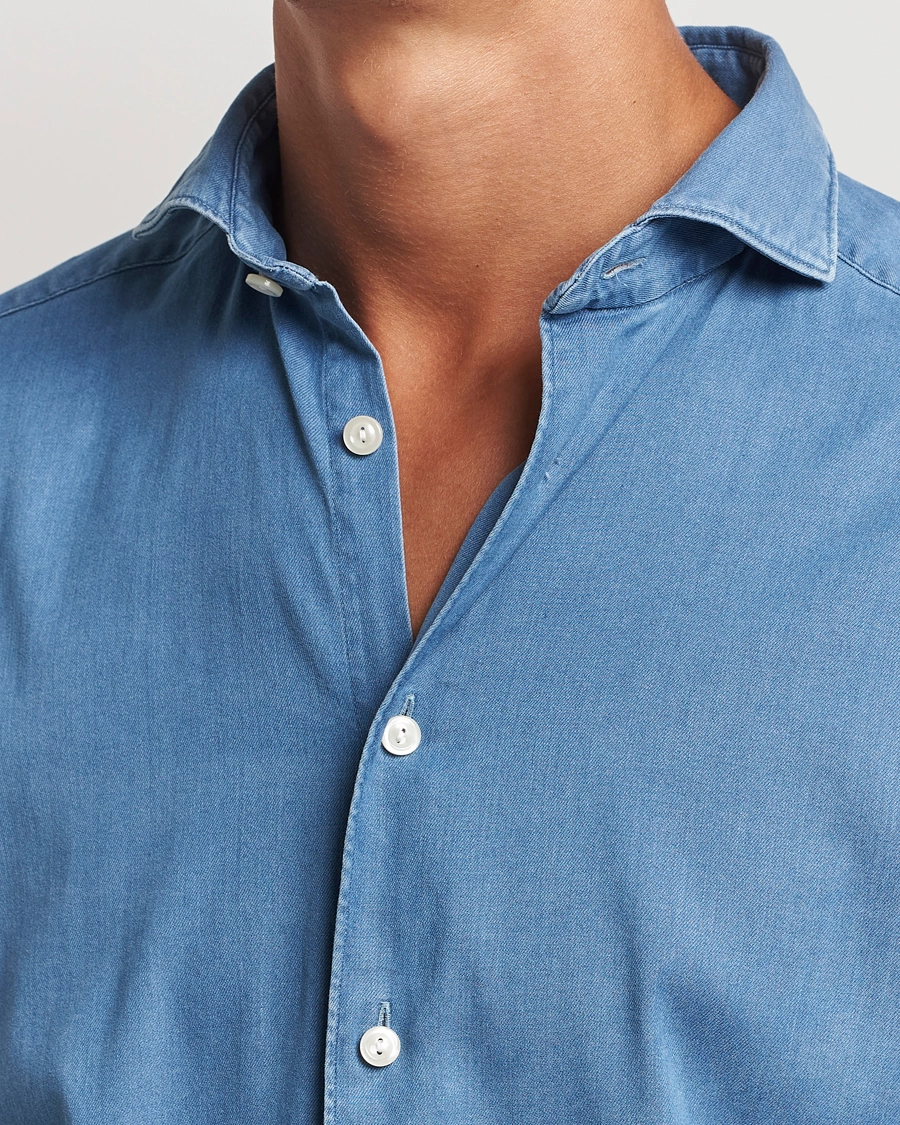 Eton | Chemise slim en denim stretch - Bleu
