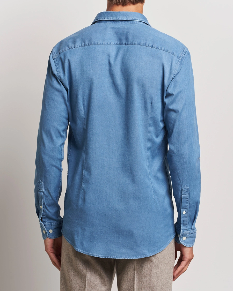 Eton | Chemise slim en denim stretch - Bleu