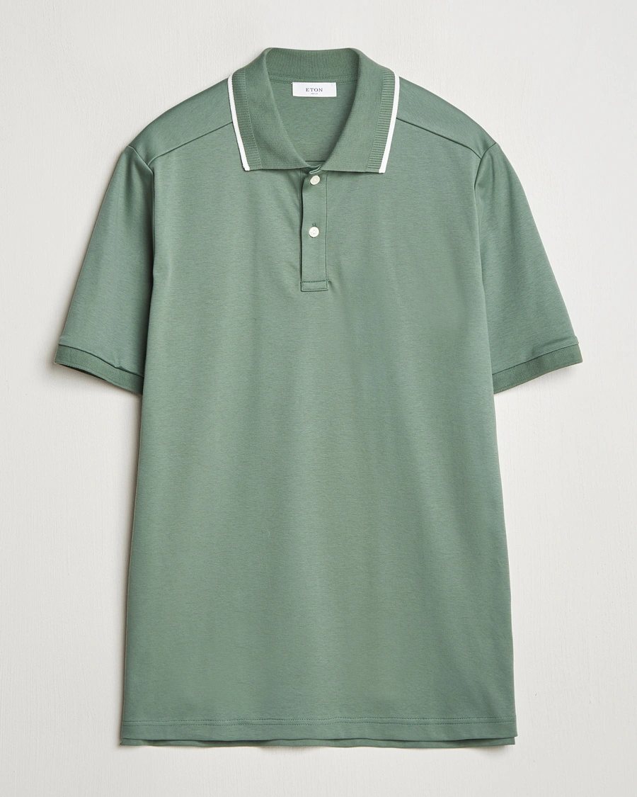 Eton | Polo en coton Supima Interlock - Vert