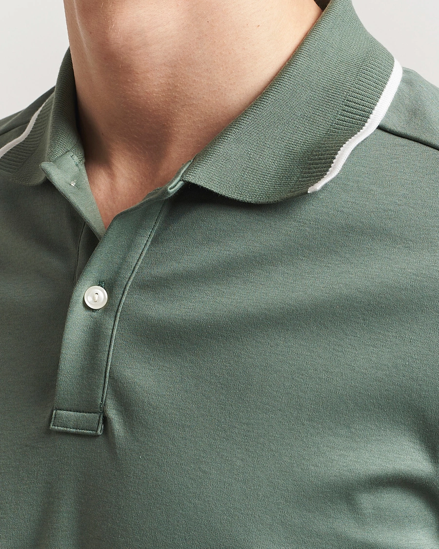 Eton | Polo en coton Supima Interlock - Vert