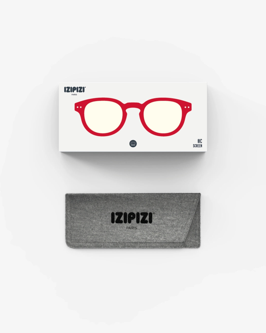 IZIPIZI | Lunettes de protection des écrans forme #C - Rouge