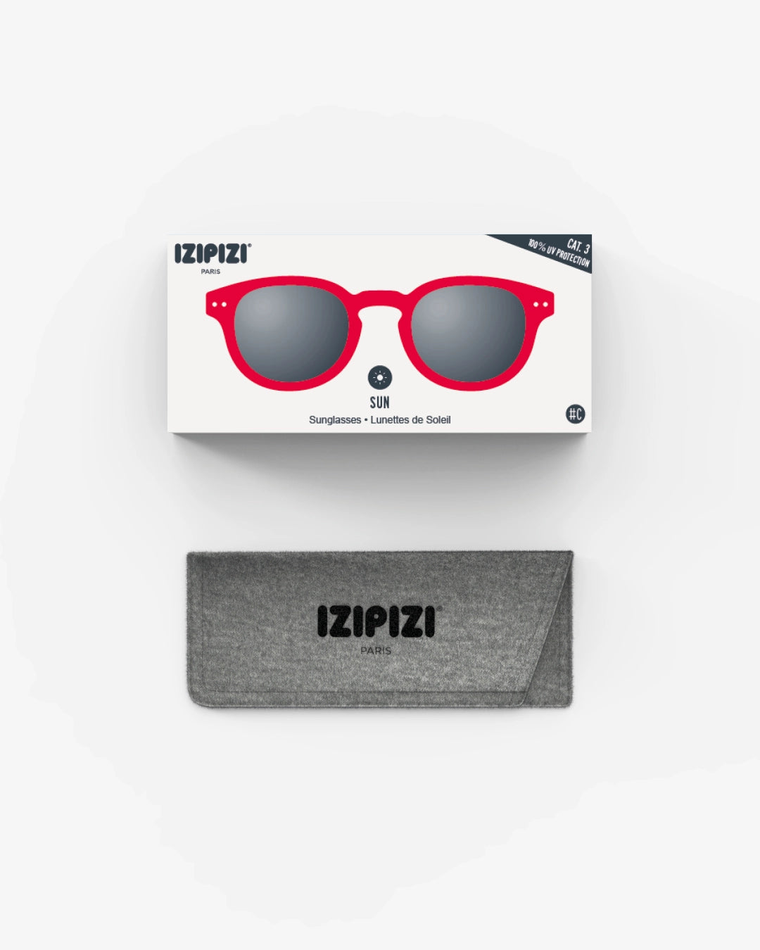 IZIPIZI | Lunettes de soleil forme #C - Rouge