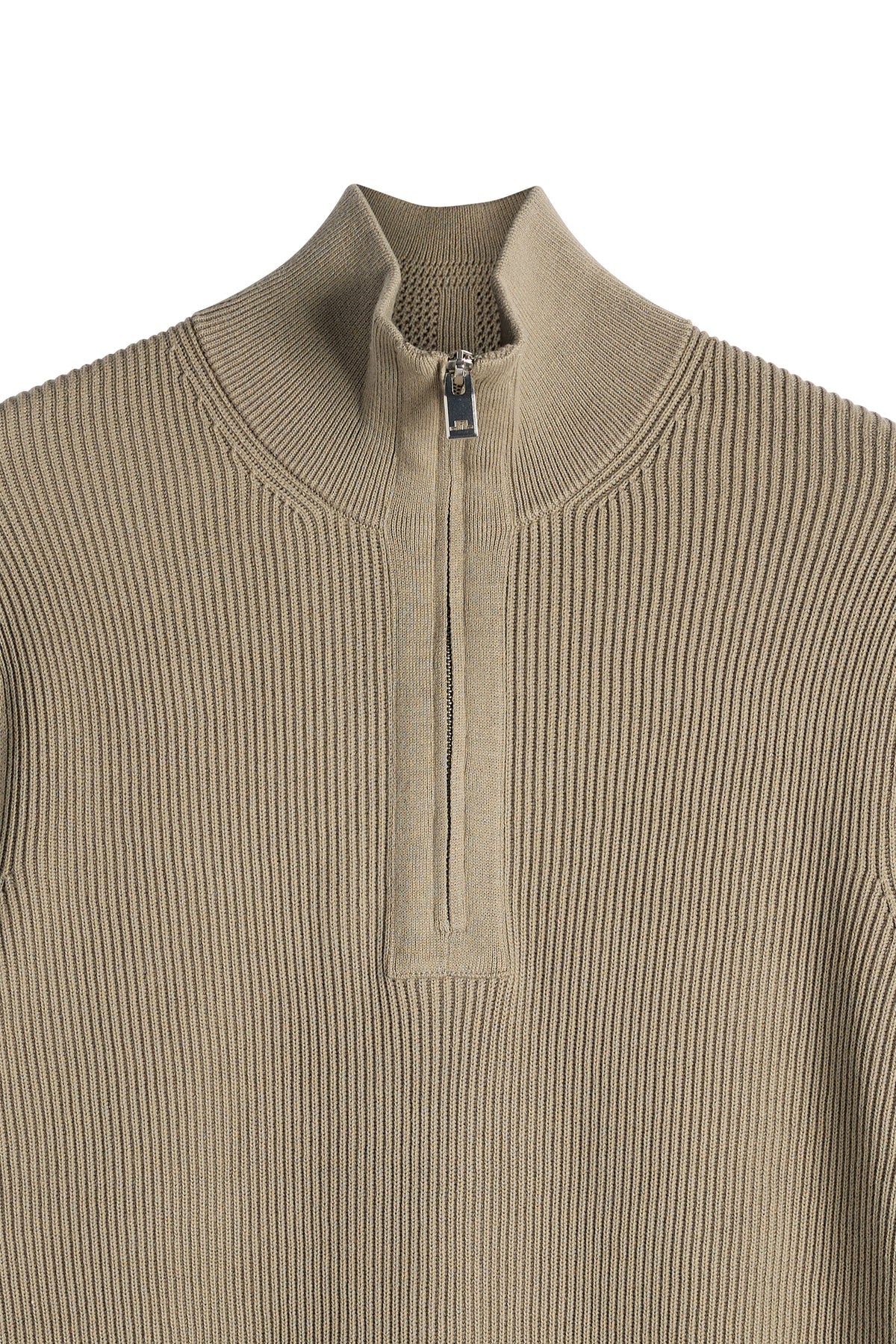 J.Lindeberg | Pull en maille à demi-fermeture éclair "Alex" - Brun