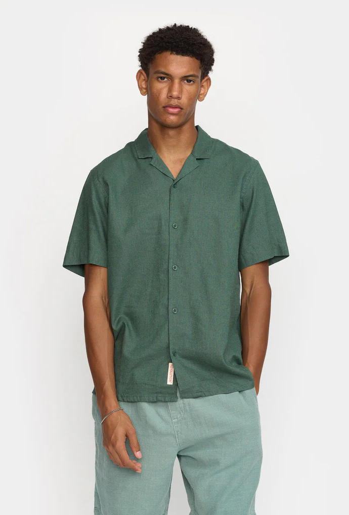 Revolution | Chemise cubaine en lin et coton - Vert