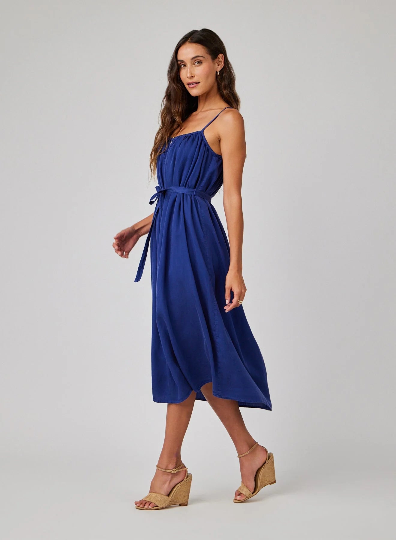 BELLA DALH | Robe longue cami fluide - Marine