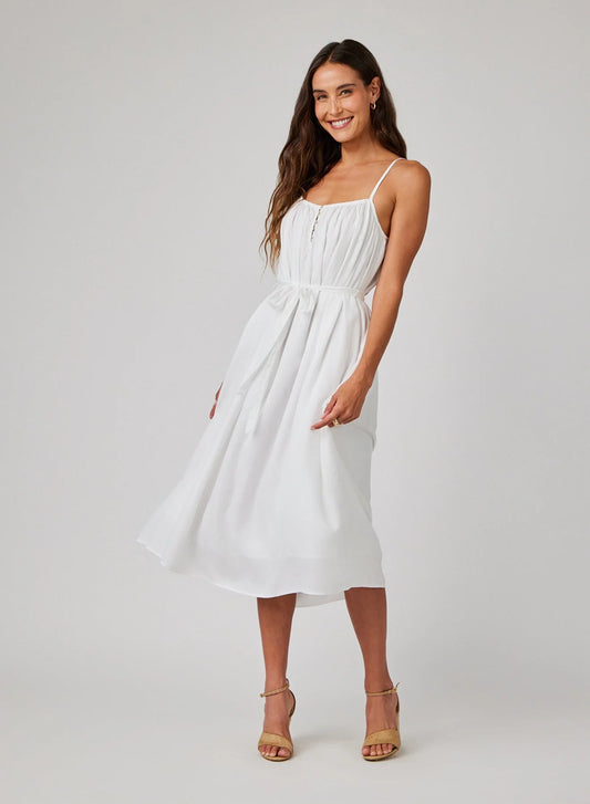 BELLA DALH | Robe longue cami fluide - Blanc