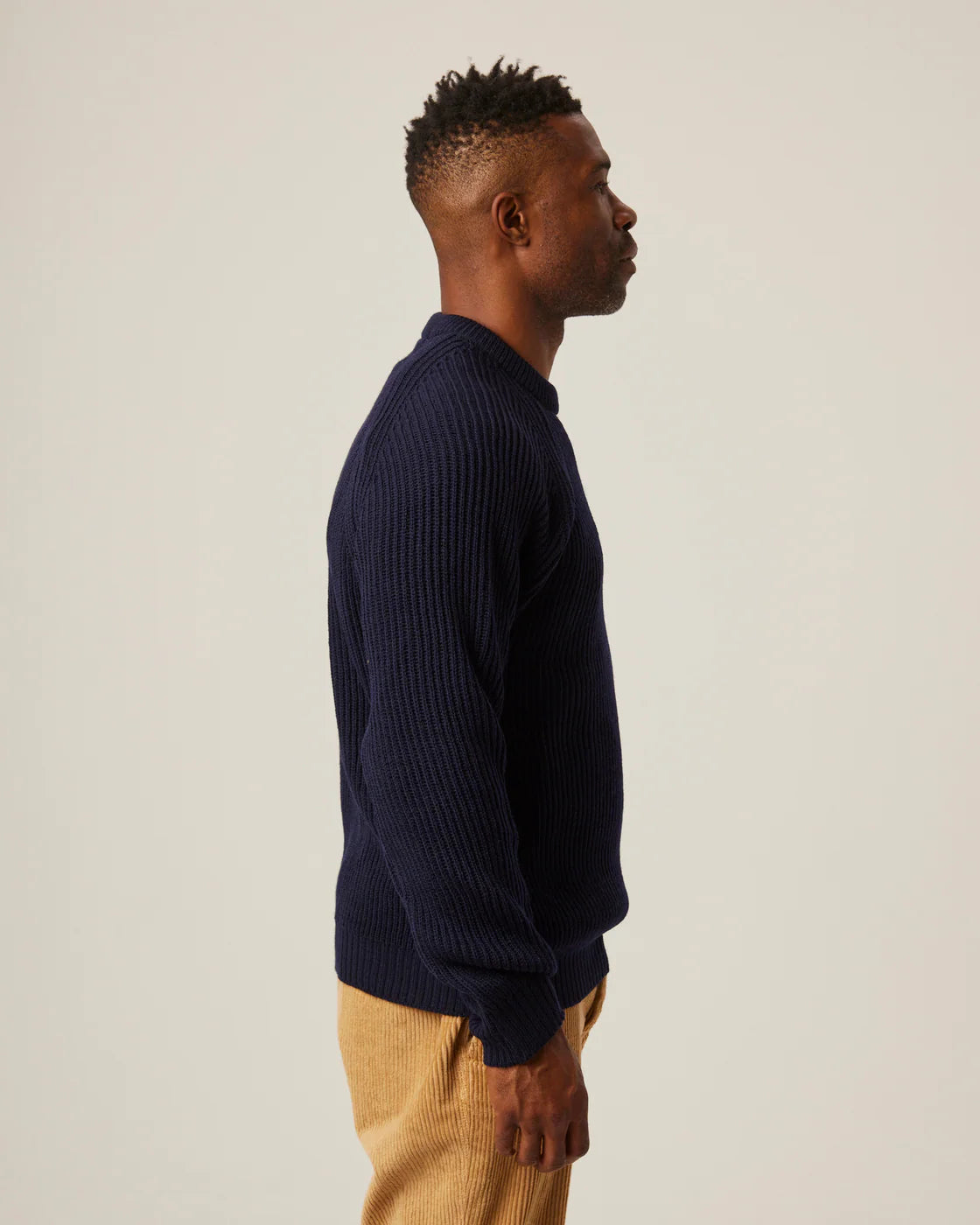 Peregrine | Pull ''Ford'' en laine mérinos - Marine