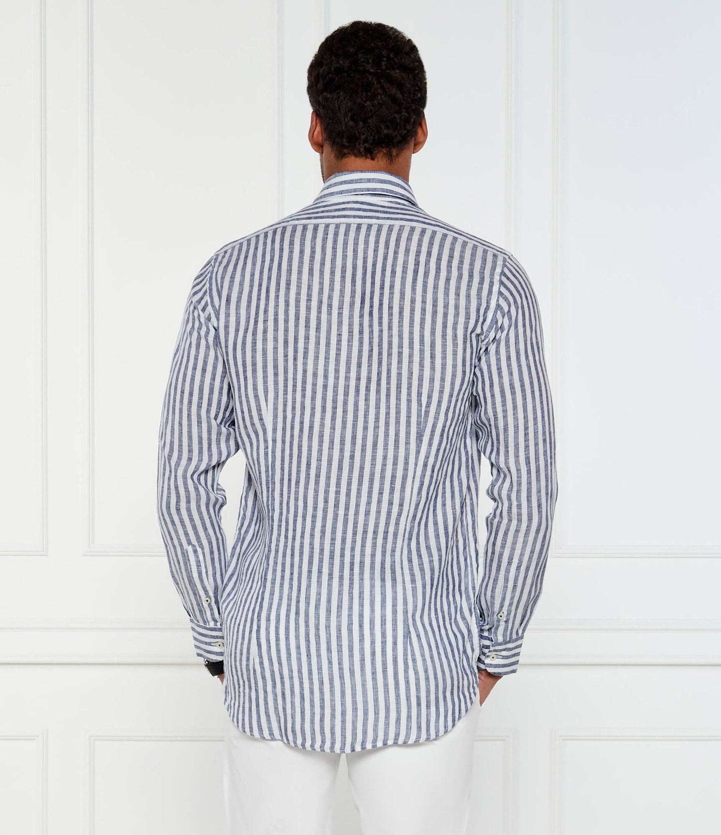 SAND Copenhagen | Chemise en lin ''8104 State soft '' - rayures bleues