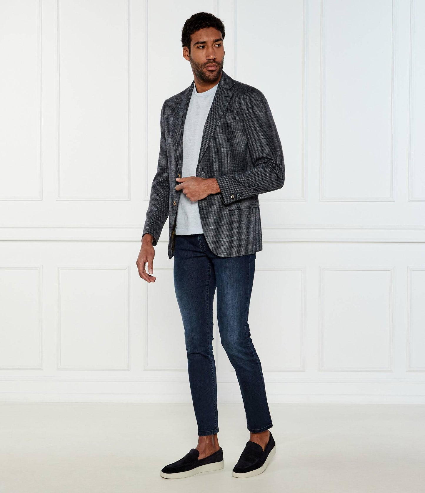 SAND Copenhagen | Veston Jersey extensible ''6817 Star Easy'' – Gris foncé
