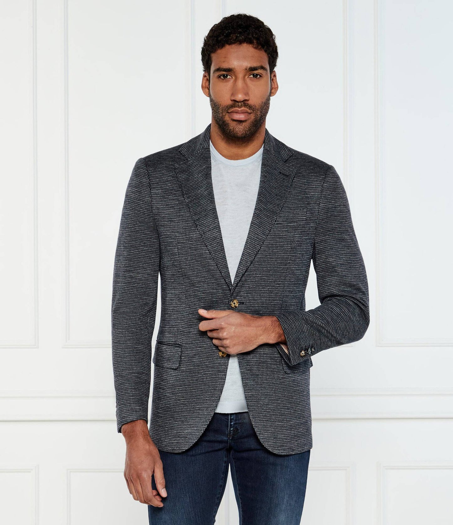 SAND Copenhagen | Veston Jersey extensible ''6817 Star Easy'' – Gris foncé