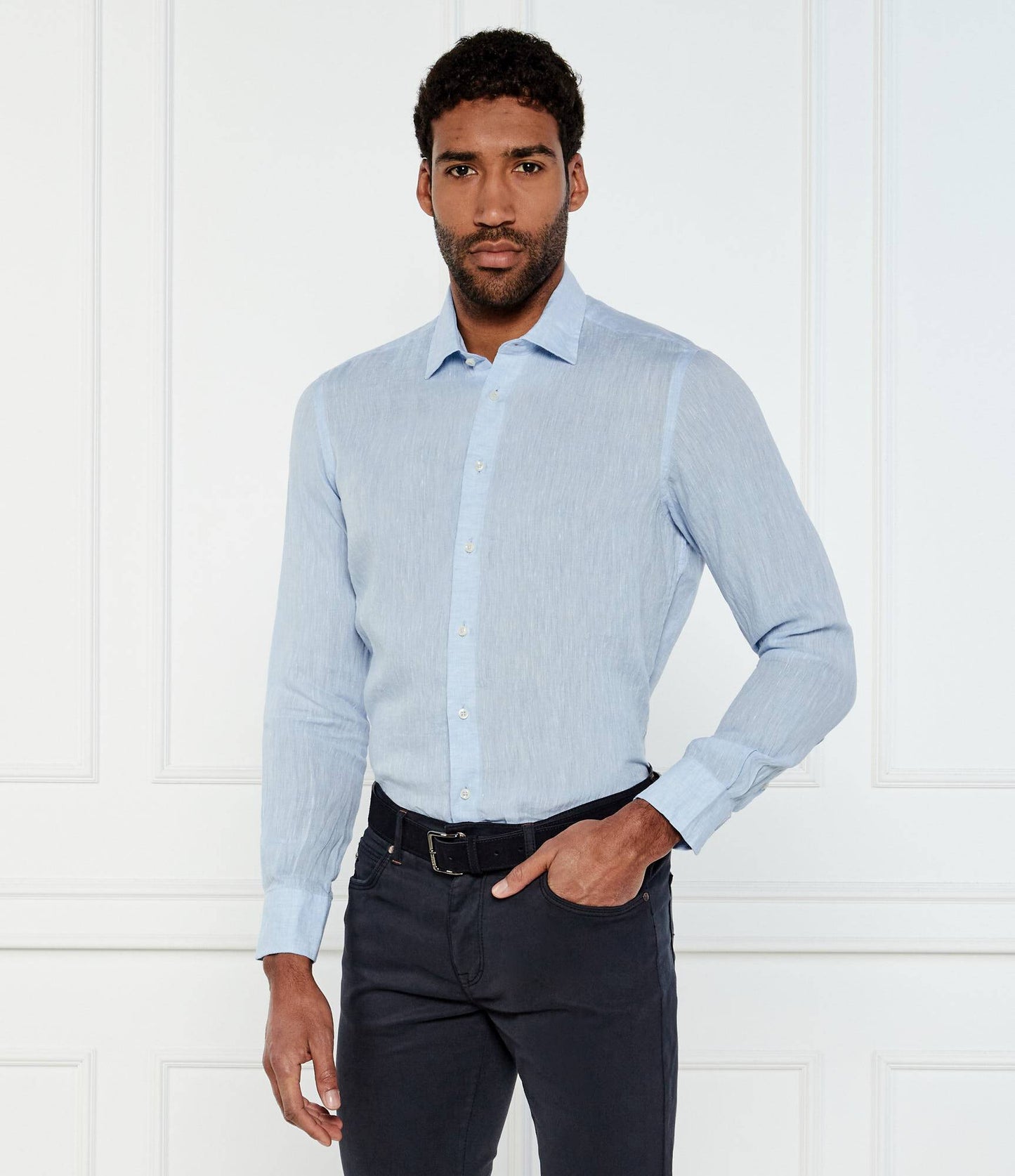 SAND Copenhagen | Chemise en lin ''8823 State soft '' - Bleu clair