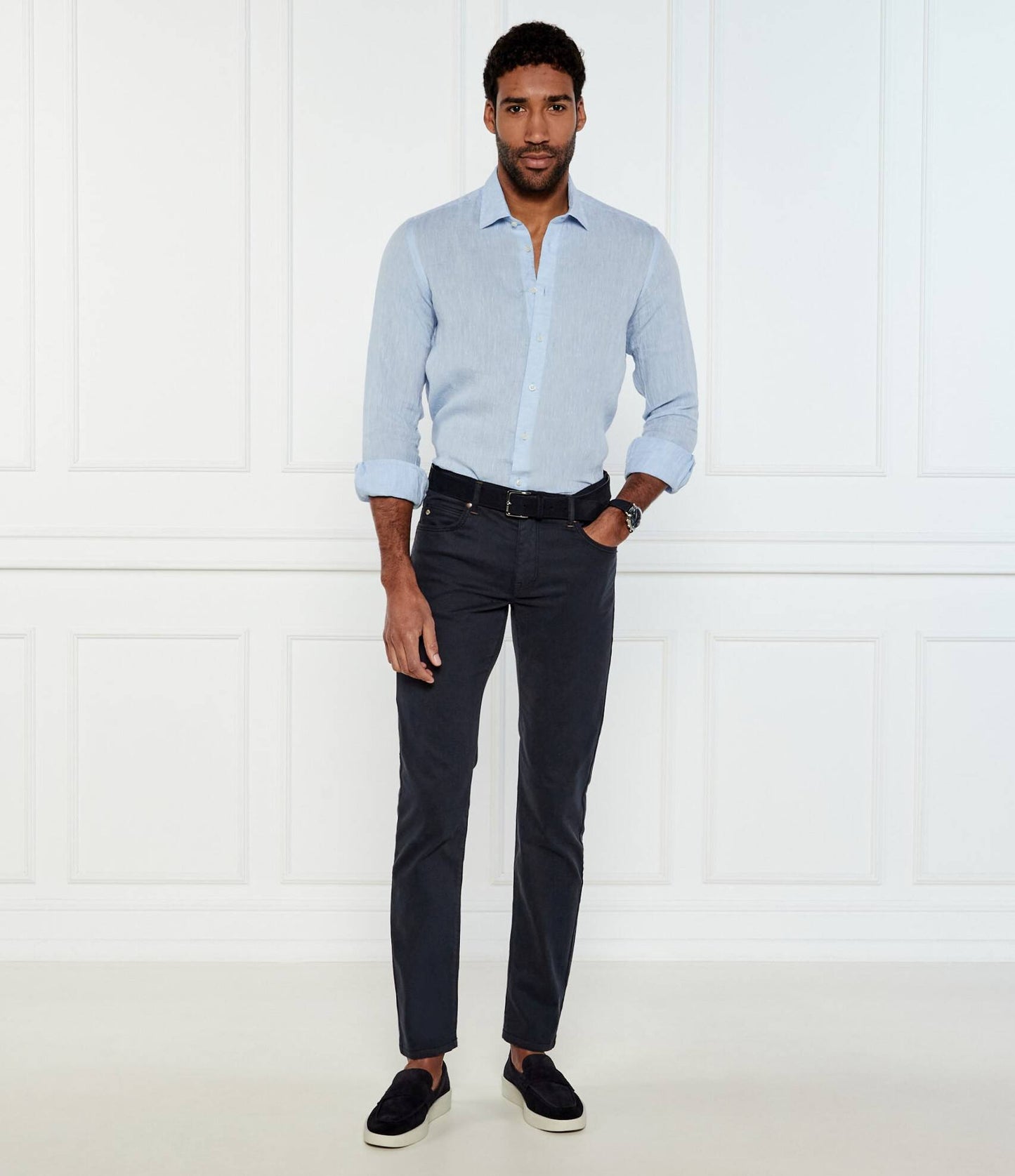 SAND Copenhagen | Chemise en lin ''8823 State soft '' - Bleu clair