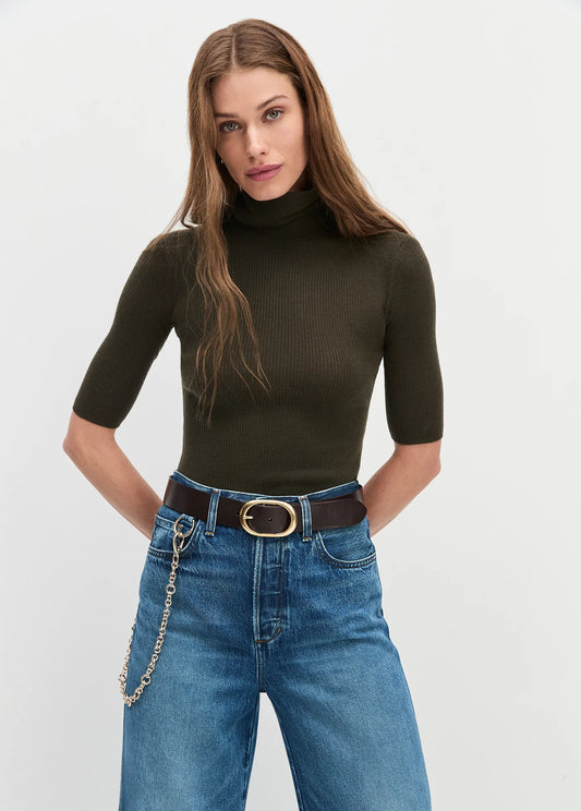 Favorite Daughter | Col roulé en laine "Amelia" - Vert forêt