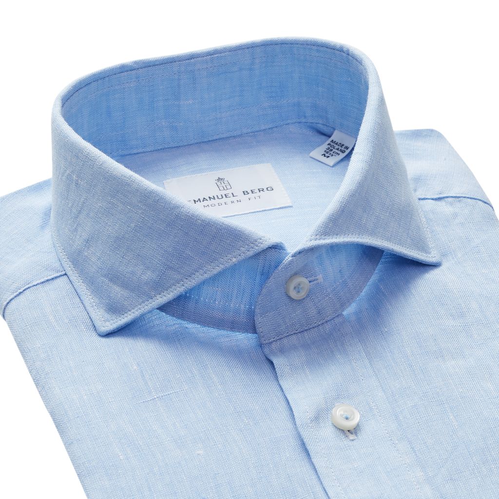 Emanuel Berg | Chemise en lin ''Havard'' - Bleu clair