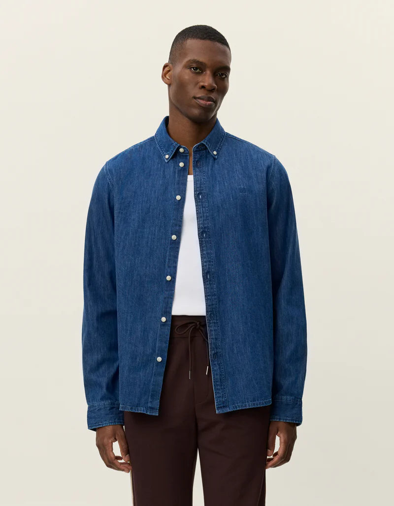 Les Deux | Chemise en denim "Konrad" - Indigo foncé