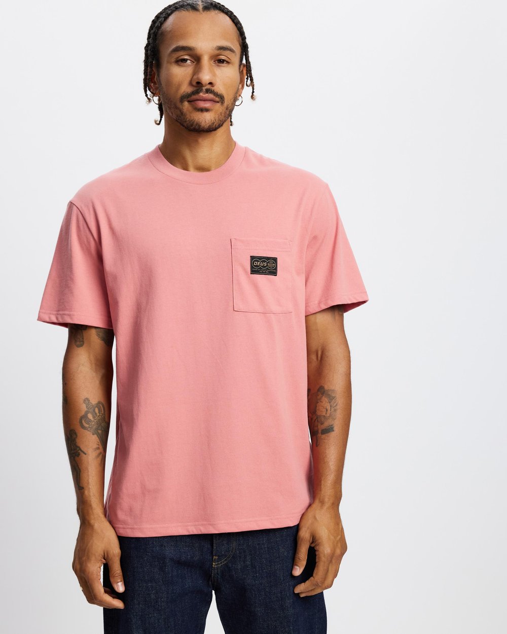 Deus Ex Machina | T-shirt à poche ''TERASSE'' - Couleur lantana