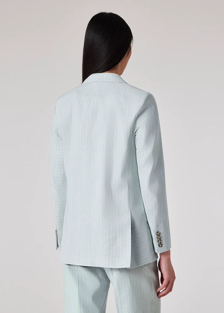 Paul smith | Veste en coton et lin - Bleu pâle
