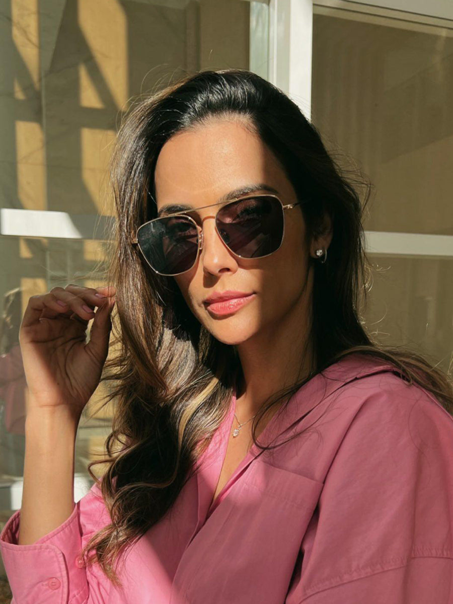 ILLESTEVA - LUNETTE DE SOLEIL "SAMOS" OR/GRIS