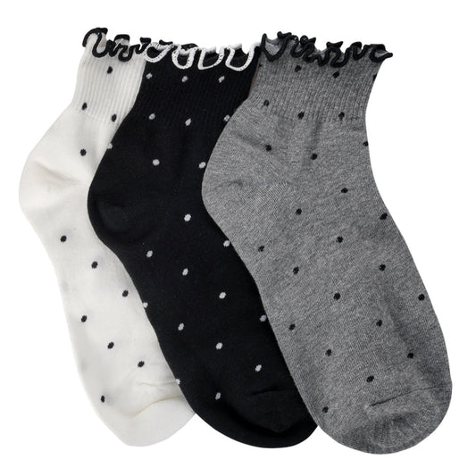 Limlim | Chaussettes collerette motif coeur - Blanc