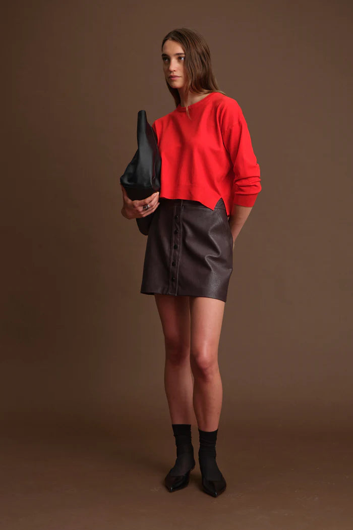 Deluc | Chandail "Polly" col rond - Rouge