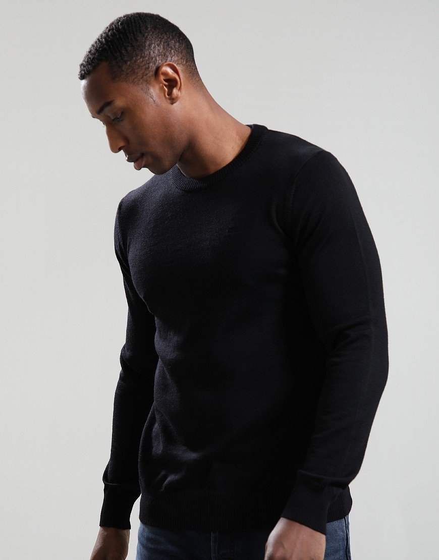 J.LINDEBERG | Pull "Keane" Merino à col rond - Noir