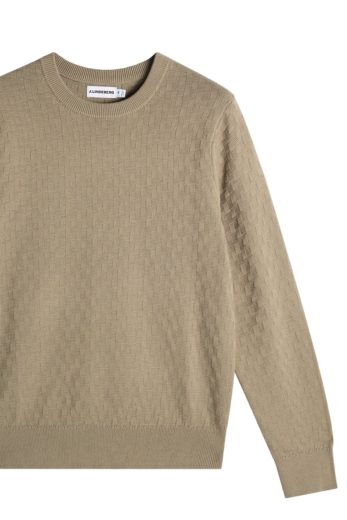J.Lindeberg | Pull classique à col rond "Arthur" - Brun Marbré
