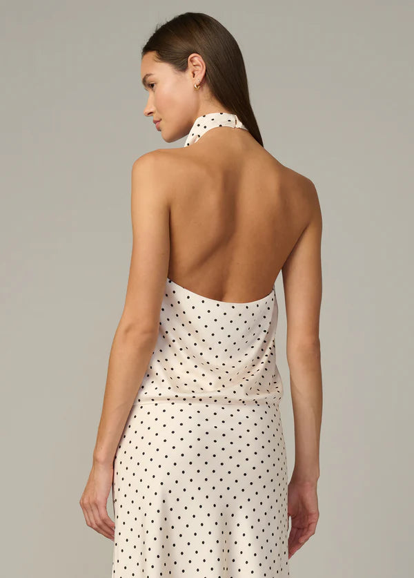 JOE'S | Haut Drapé 'Ines' | Écru à pois