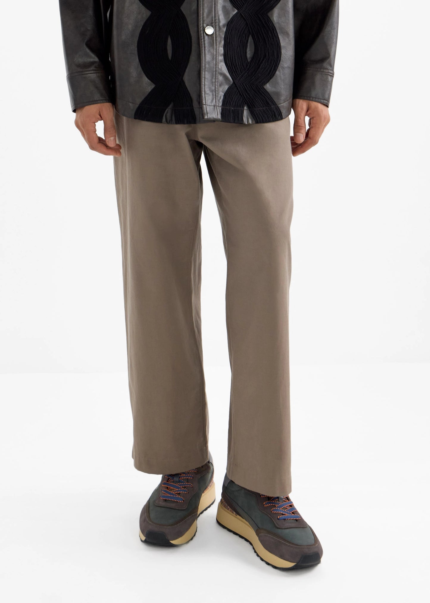 Paul Smith | Baskets ''Aston'' en cuir grainé et daim - Gris