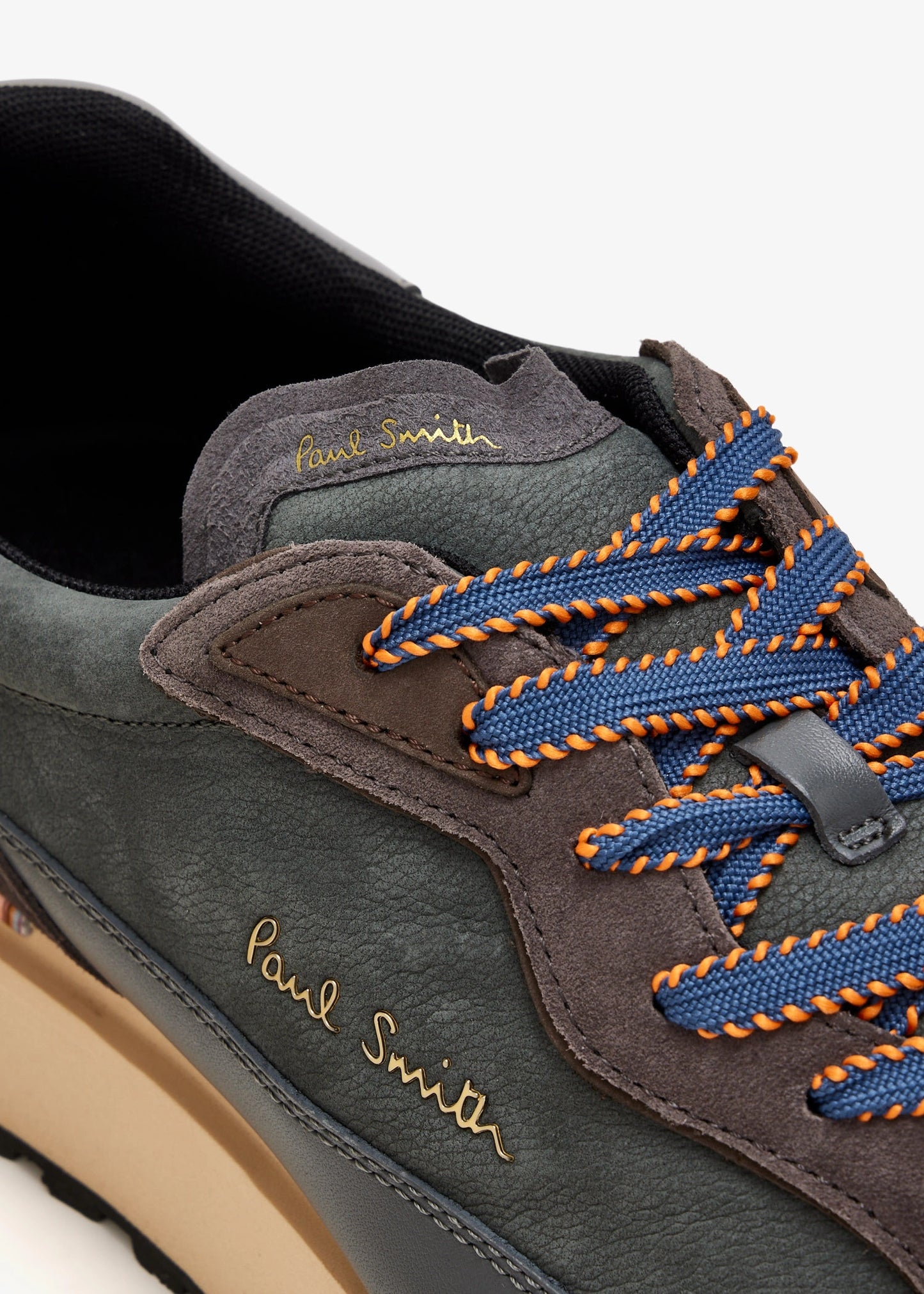 Paul Smith | Baskets ''Aston'' en cuir grainé et daim - Gris