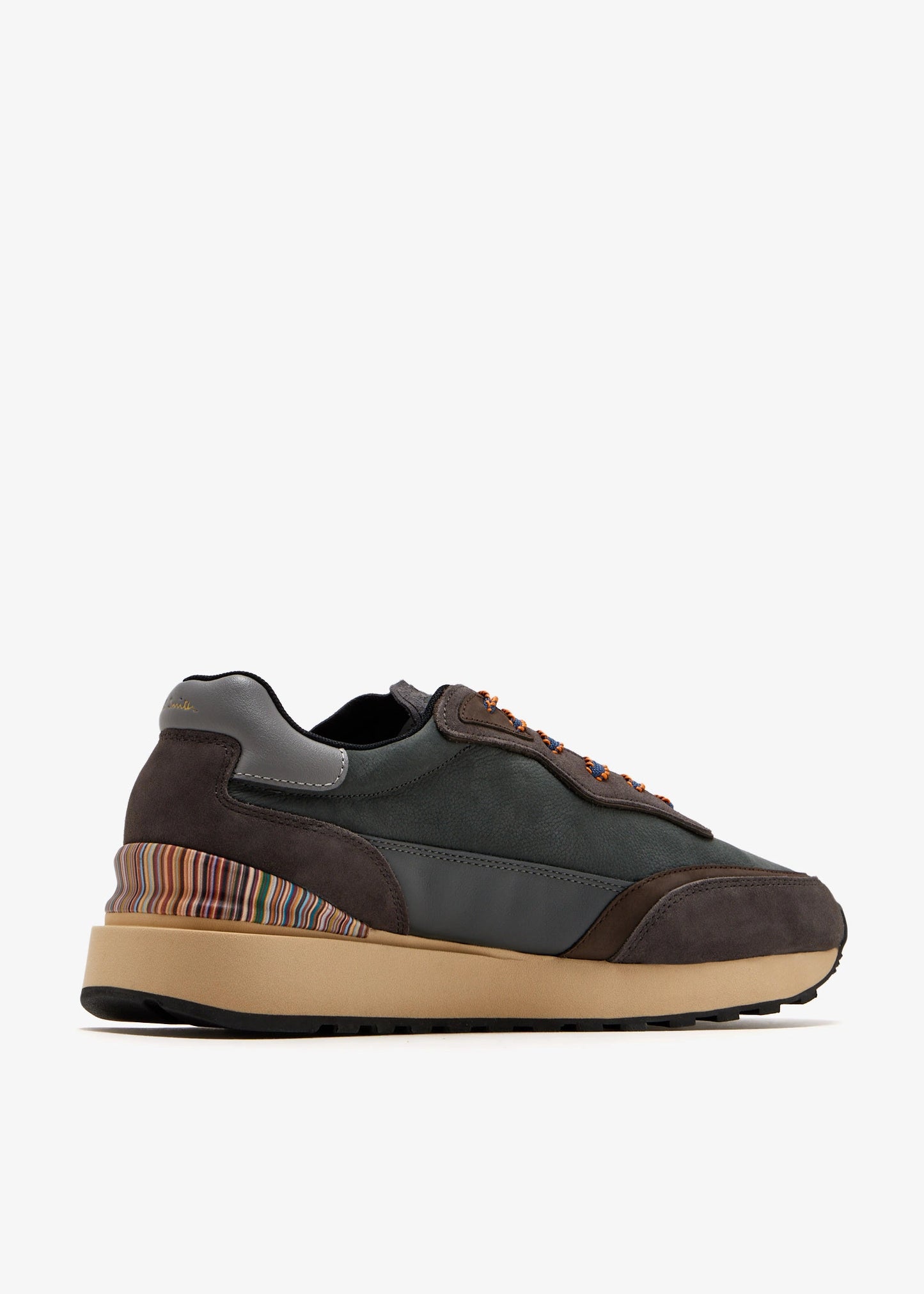 Paul Smith | Baskets ''Aston'' en cuir grainé et daim - Gris