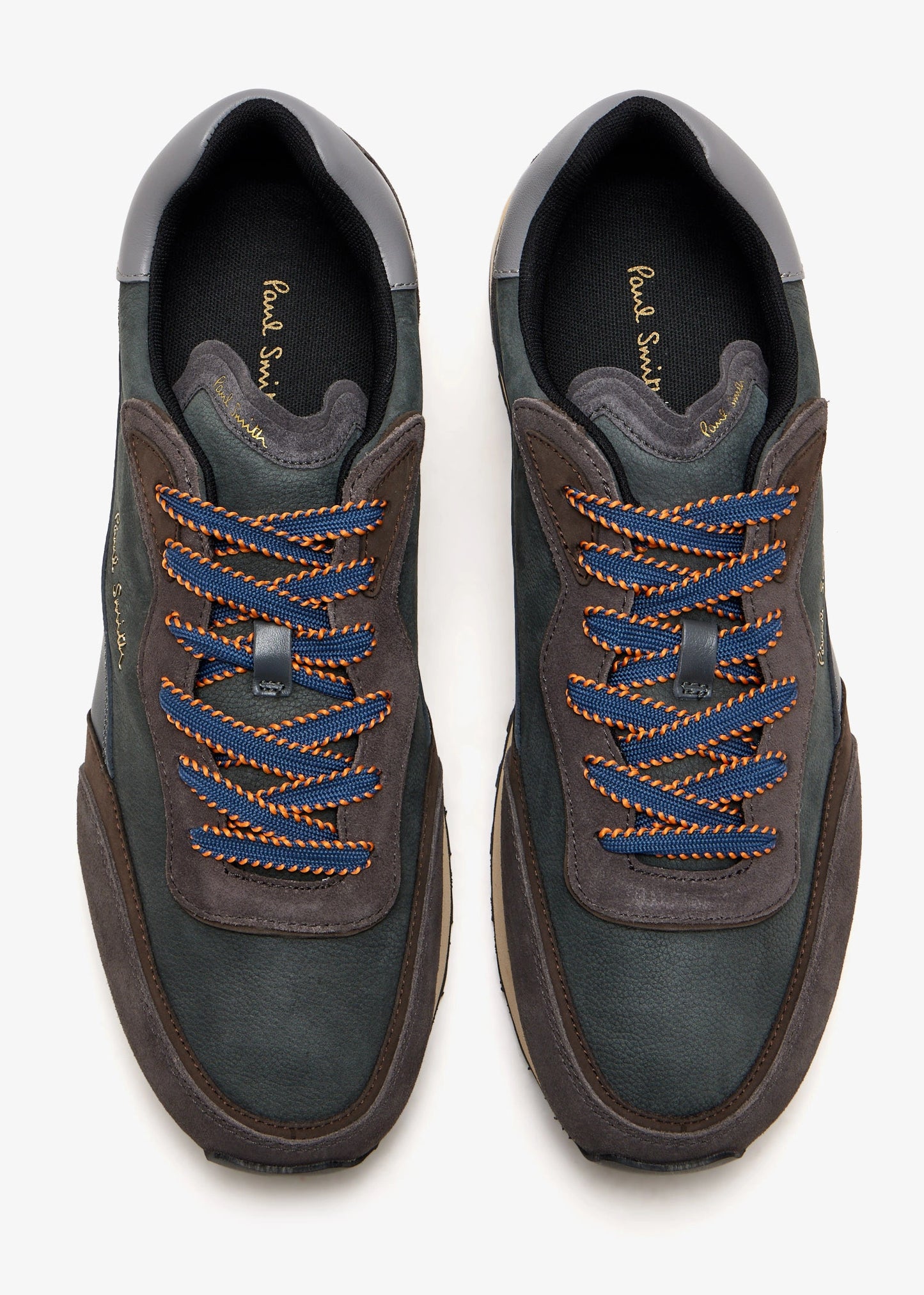 Paul Smith | Baskets ''Aston'' en cuir grainé et daim - Gris
