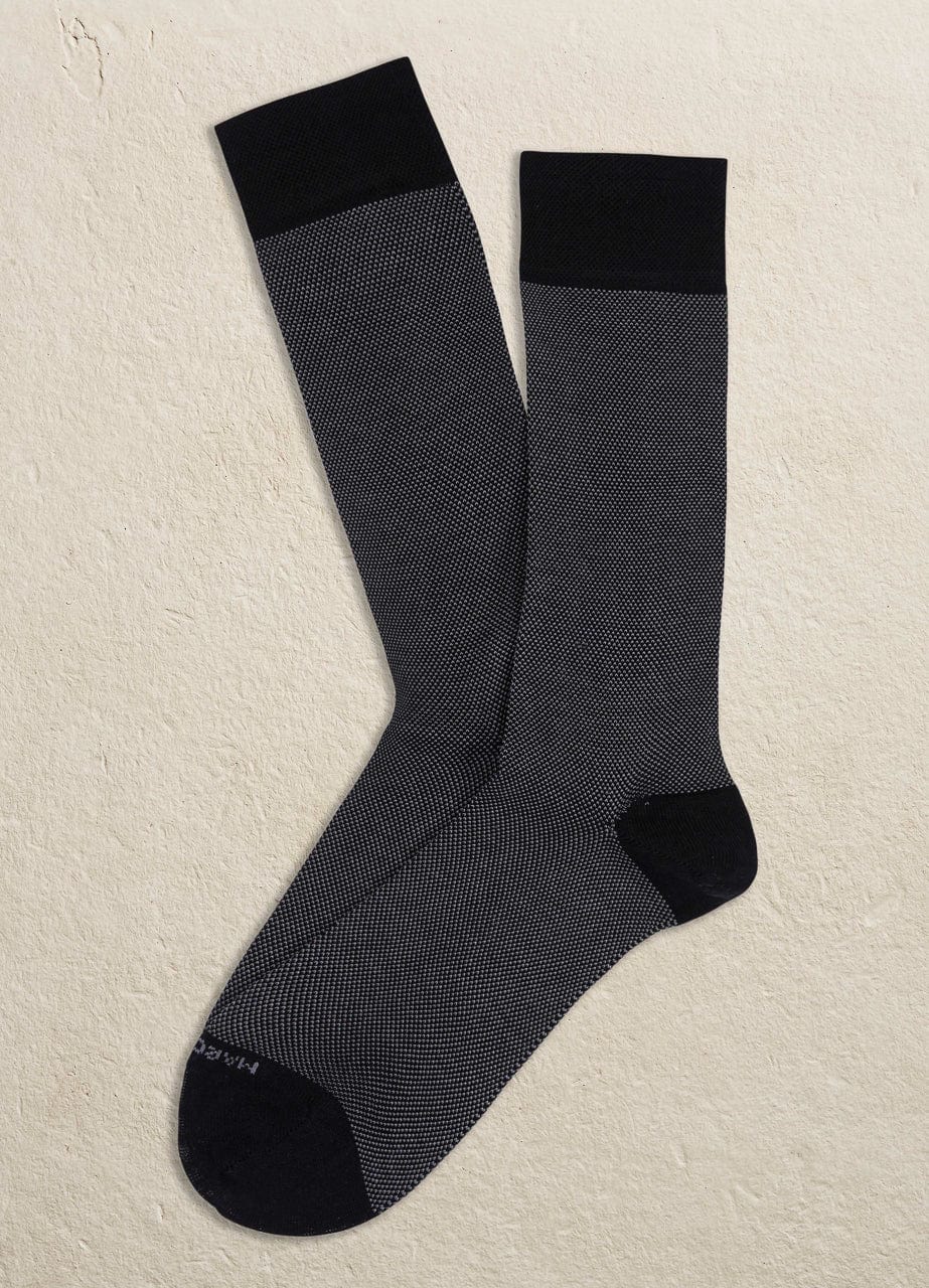 Marcoliani - Chaussettes en coton pima à motif caviar - Noir