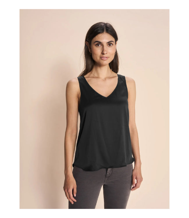 MOS MOSH | Top en soie "ASTRID" - Noir