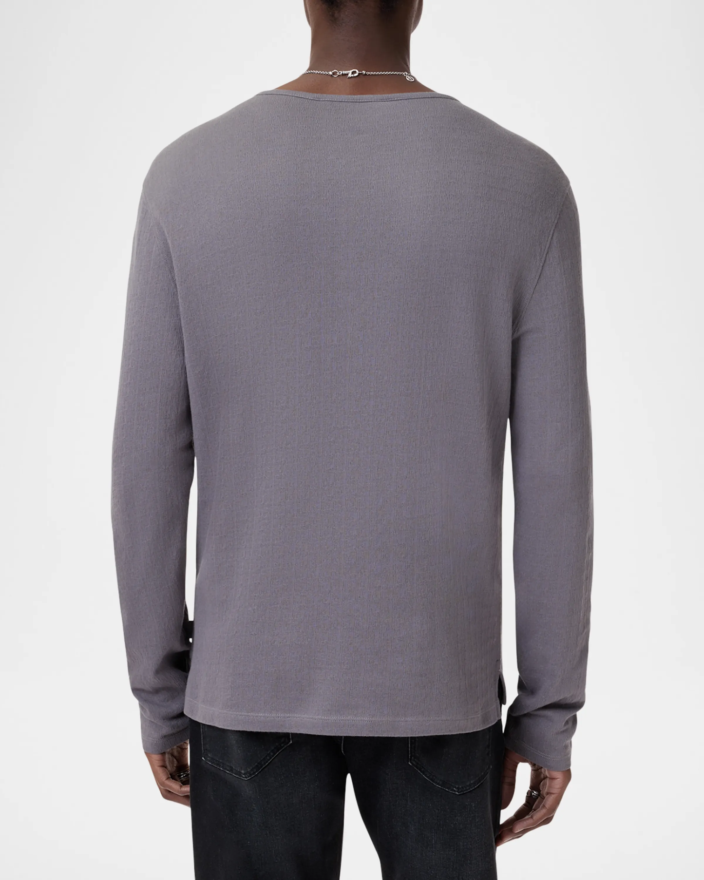 John Varvatos | Henley texturé à manches longues ''Walden'' - Lavande sèche