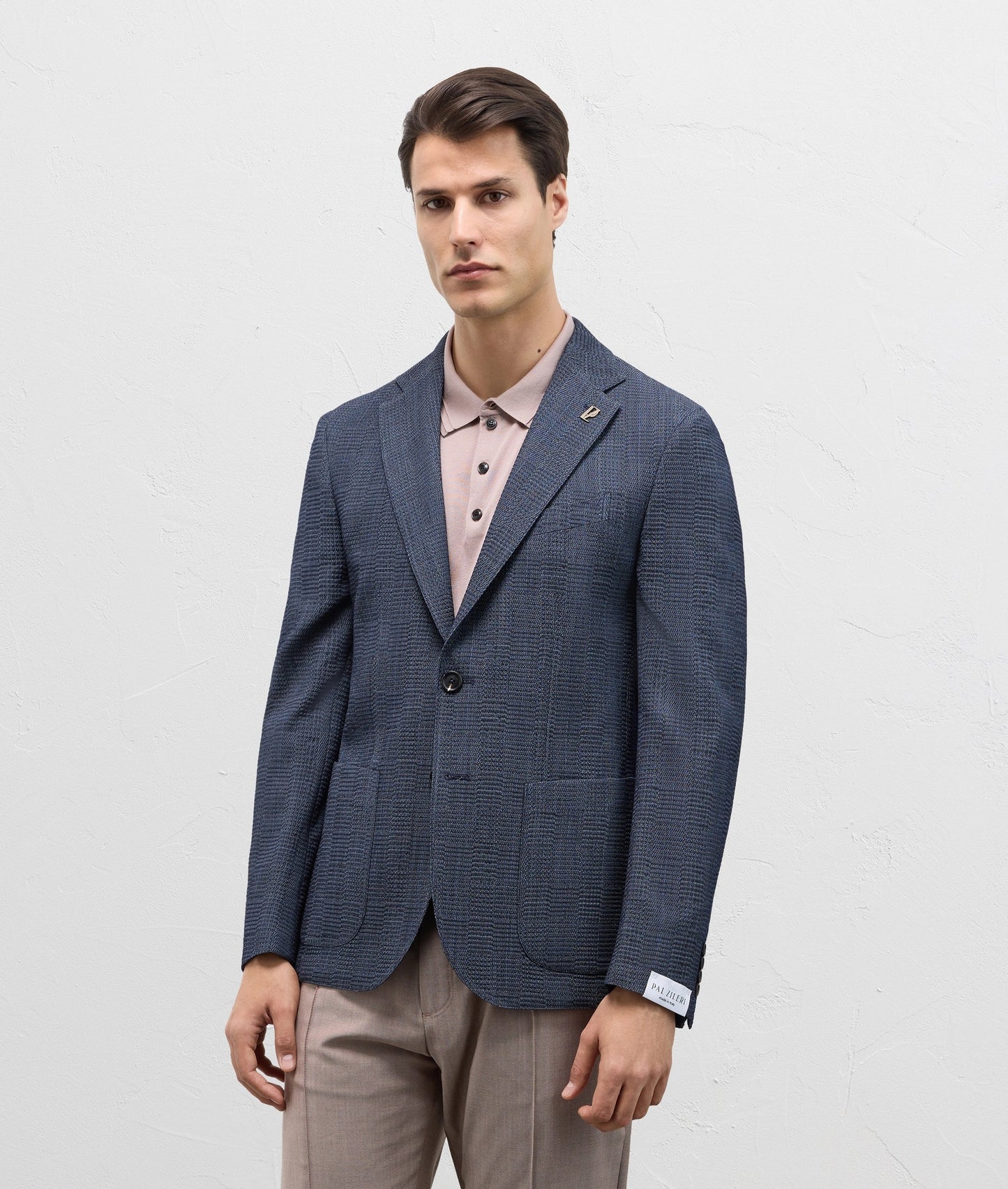 Pal Zileri | Veston texturé Baron - Mélange bleu