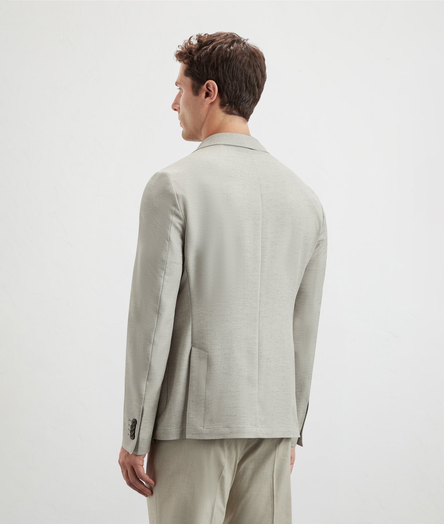 Pal Zileri | Veston en jersey imprimé à chevrons - Naturel