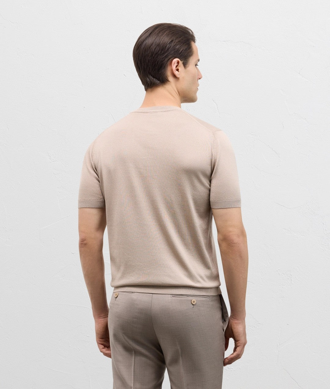 Pal Zileri | T-shirt ''Effortless'' en coton, soie et lyocell - Rose clair