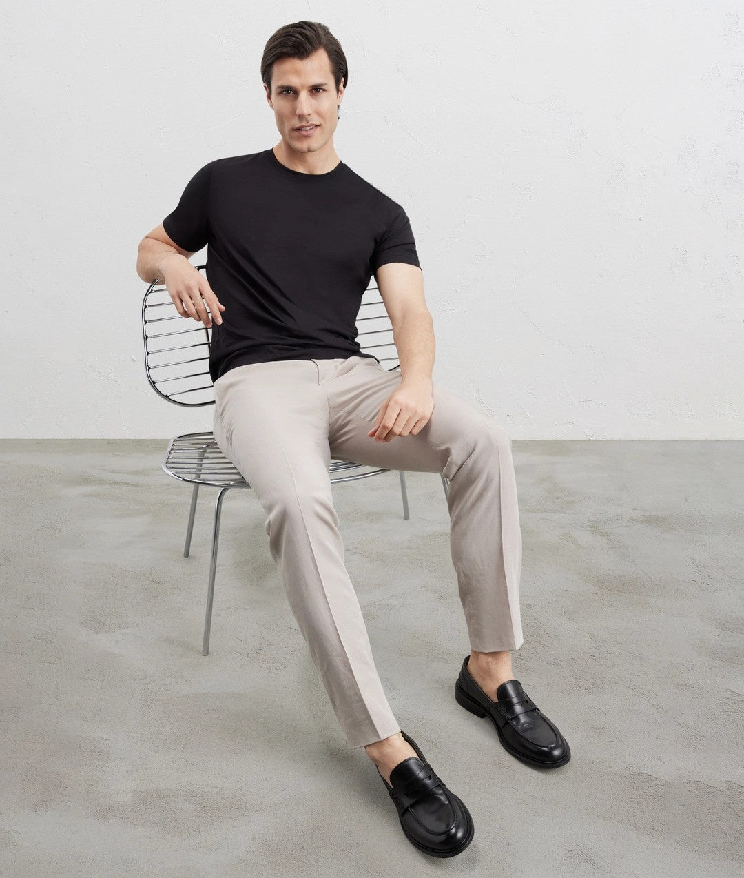Pal Zileri | T-shirt ''Effortless'' en coton et lyocell - Noir