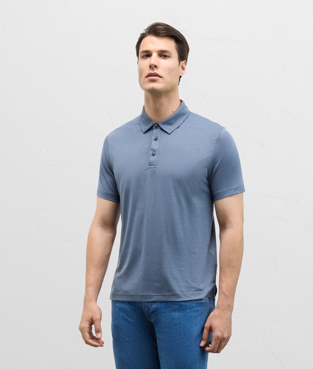 Pal Zileri | Polo en jersey de coton et lyocell - Bleu clair