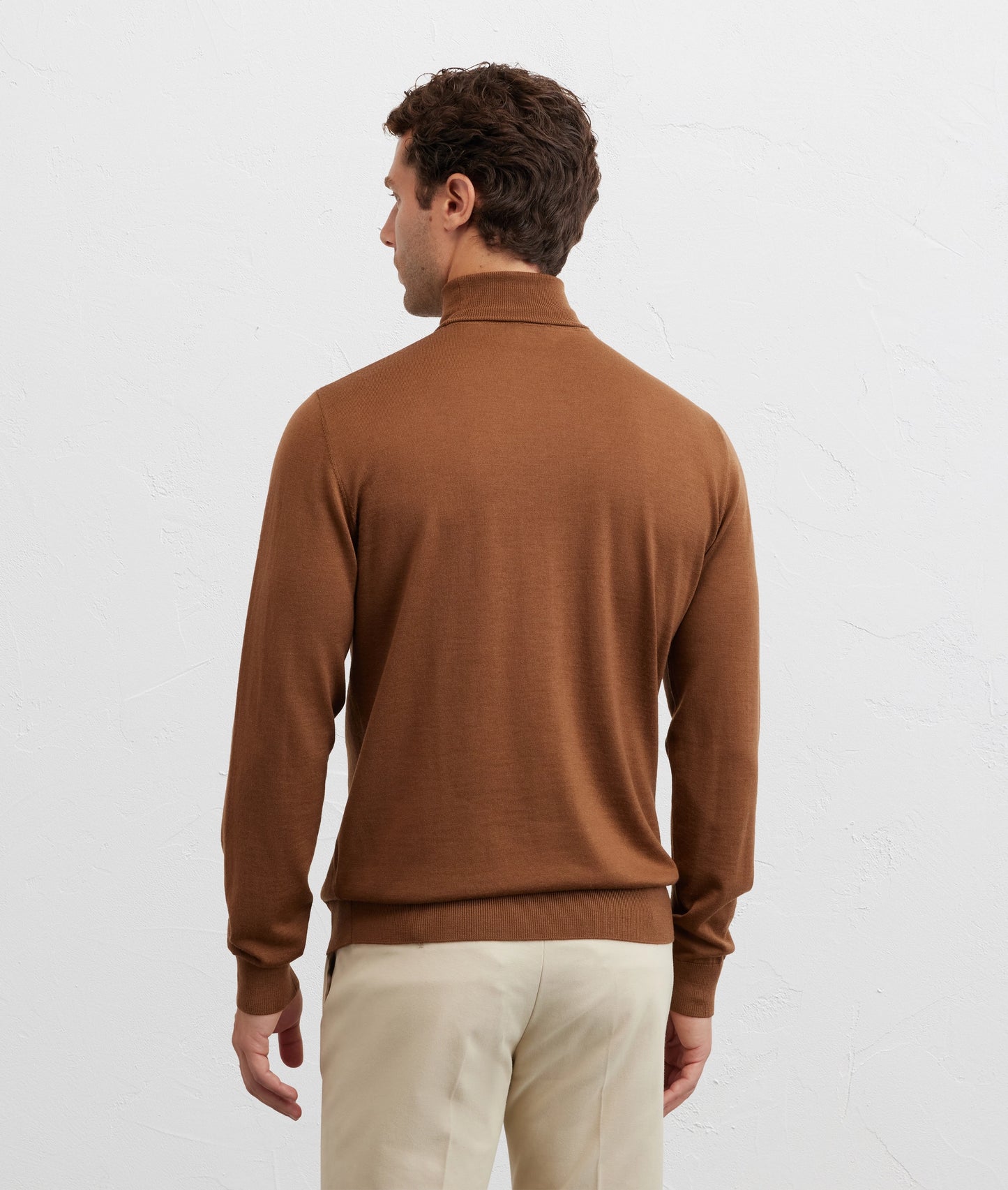 Pal Zileri | Pull à col roulé en laine coupe classique - Marron