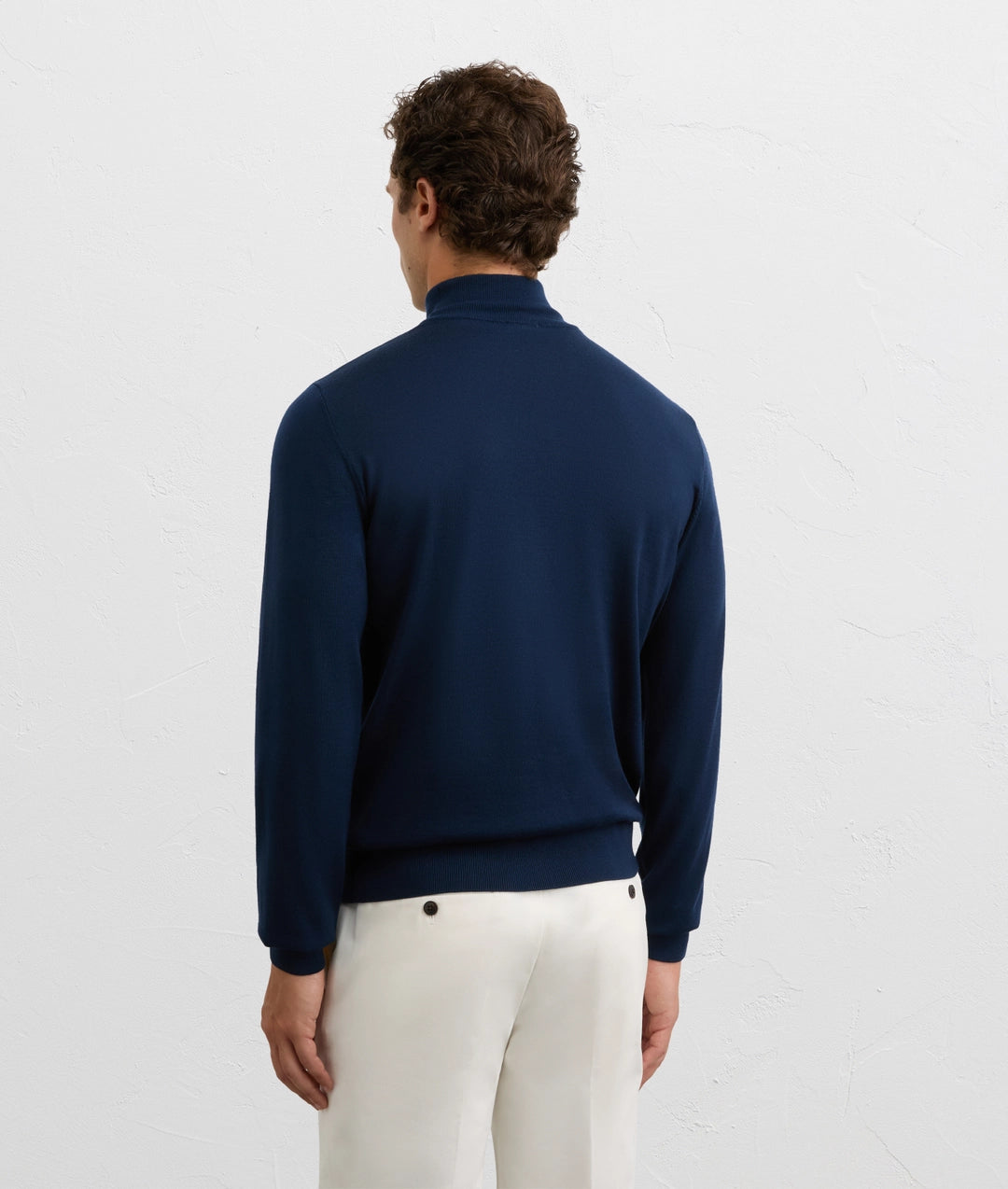 Pal Zileri | Pull à col roulé en laine coupe classique - Bleu marine