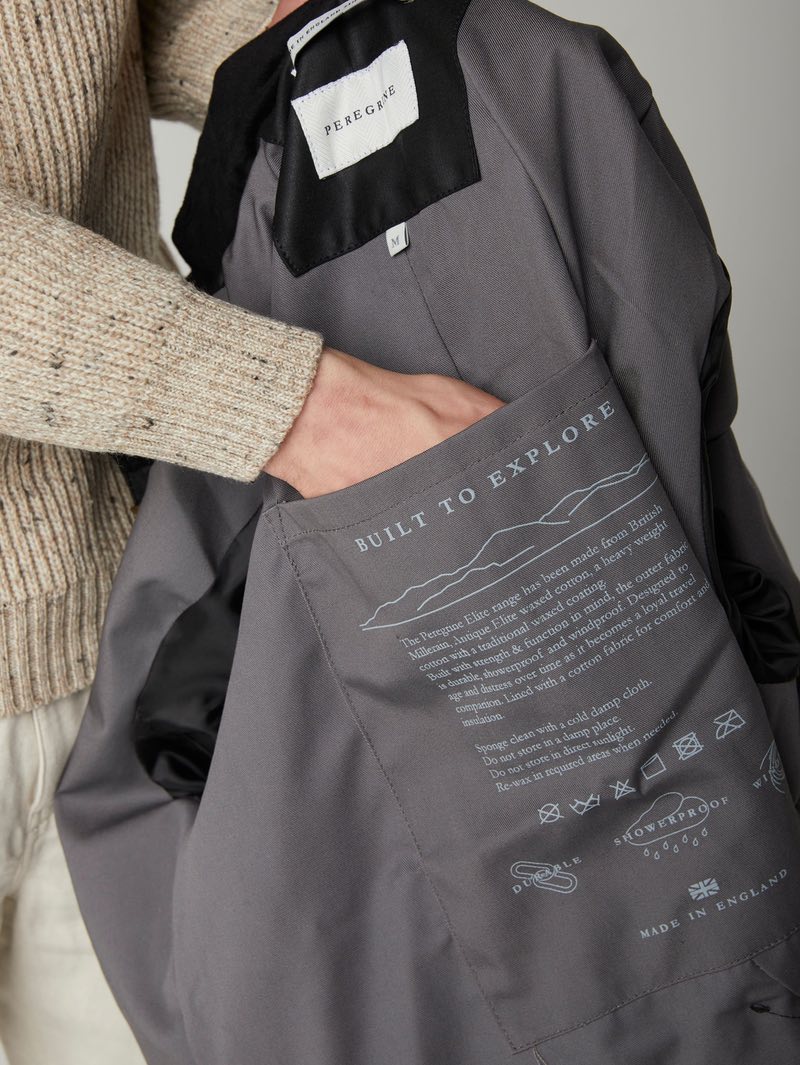 Peregrine | La veste cirée Bexley - Noir