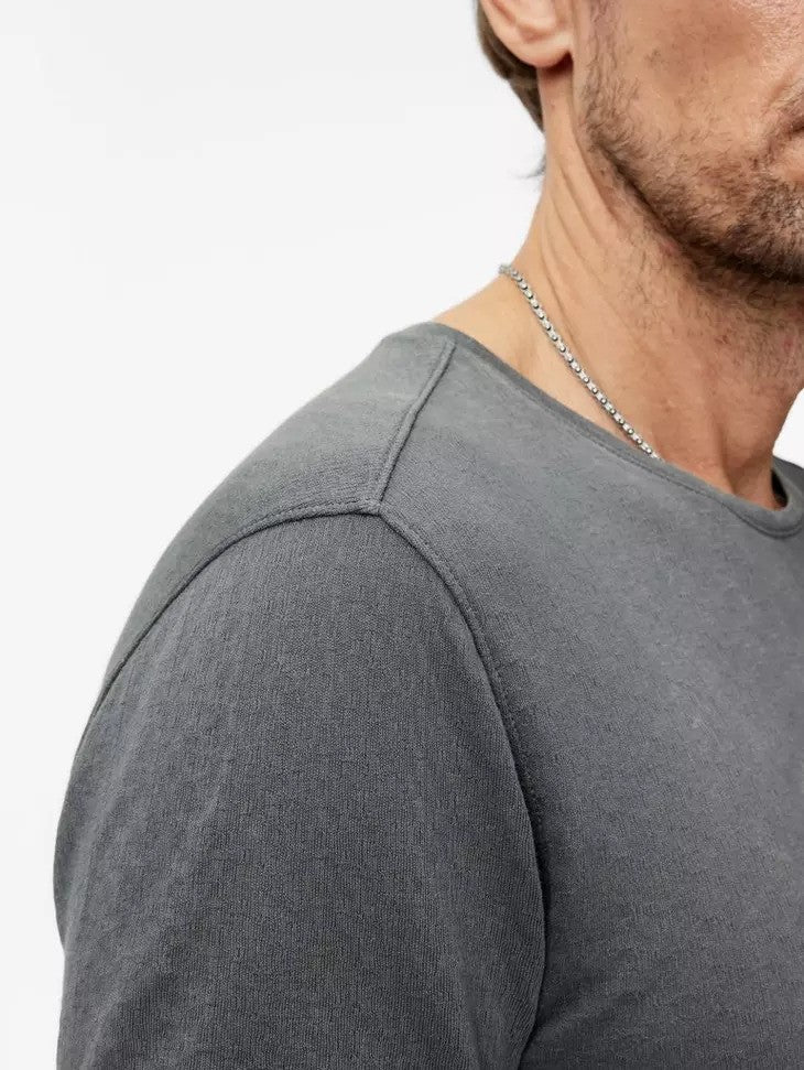 John Varvatos | T-shirt texturé ''Devine Crew'' - Gris fer