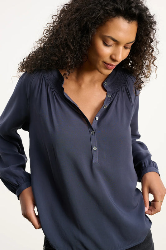 Velvet | Blouse "Aurelia" - Bleu