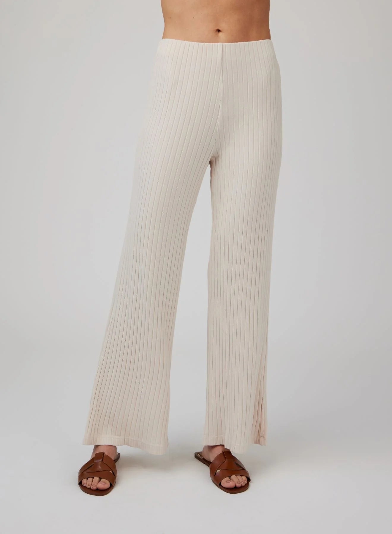 BELLA DALH | Pantalon à jambe large - Beige