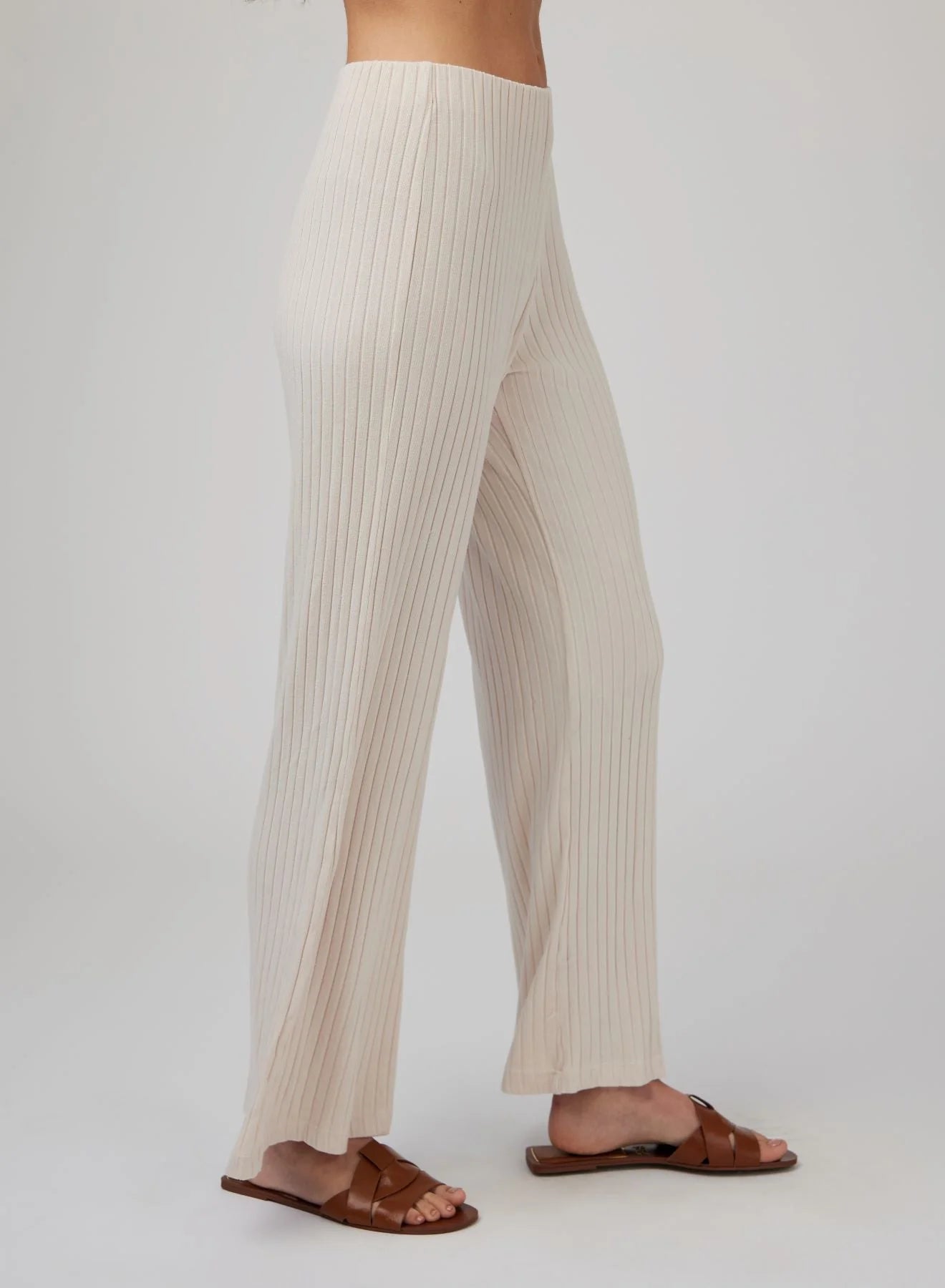 BELLA DALH | Pantalon à jambe large - Beige