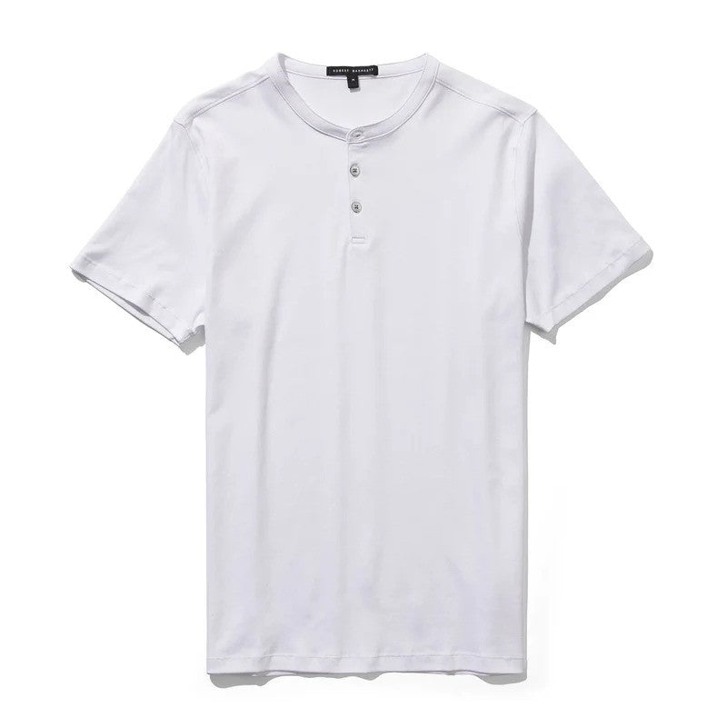 Robert Barakett | Le T-shirt ''Barakett Henley'' - Blanc