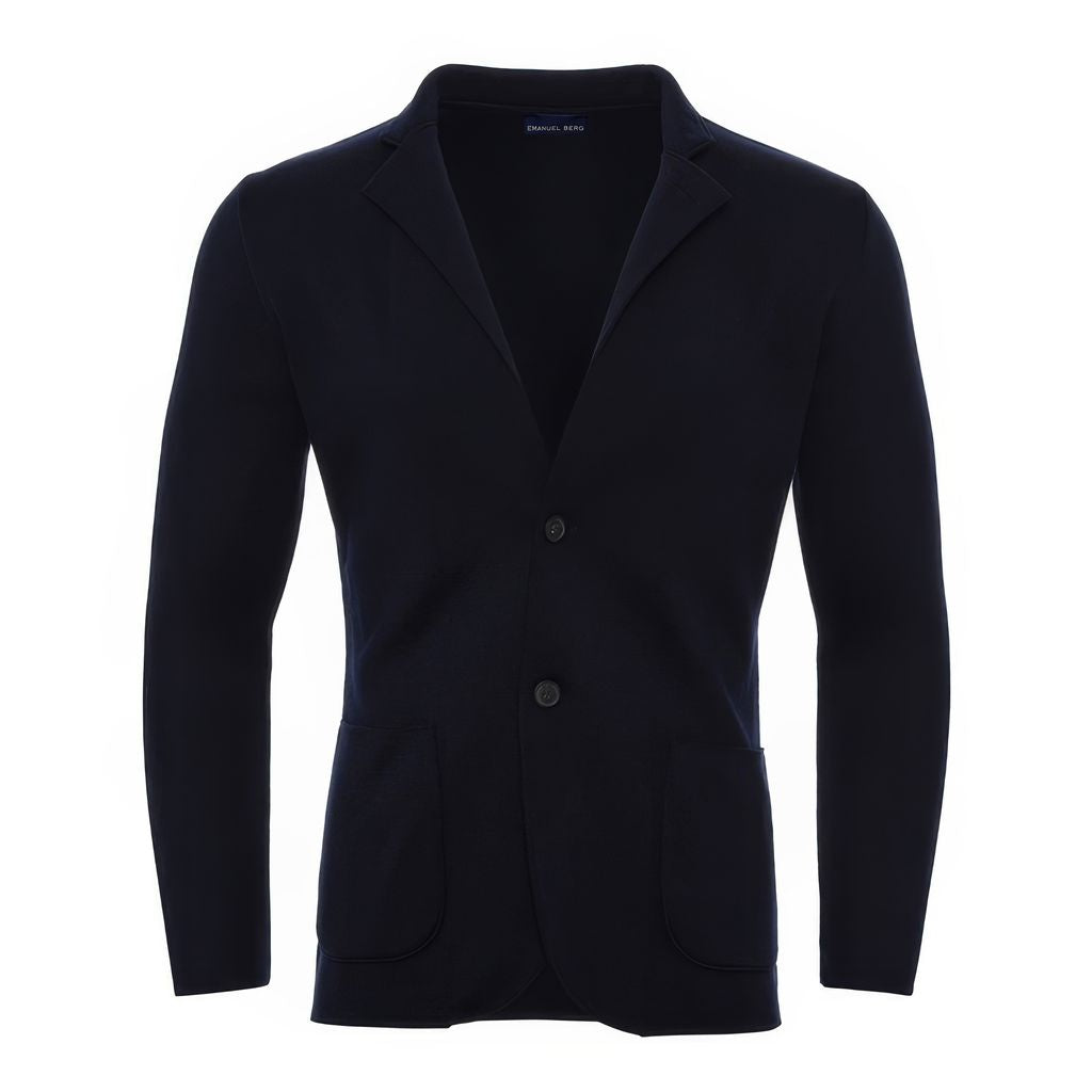 Emanuel Berg | Gilet en laine mérinos Premium - Marine