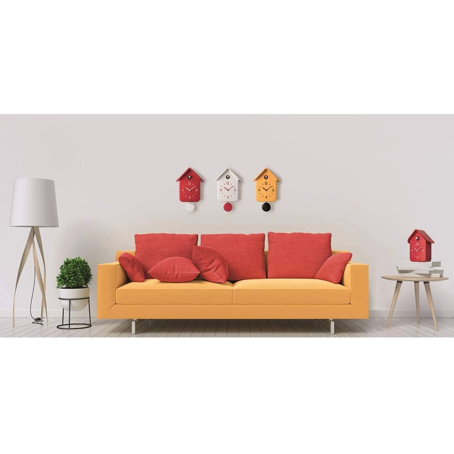 GUZZINI | Horloge coucou QQ avec pendule - Blanc